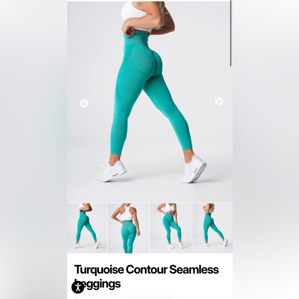 NVGTN turquoise contour Seamless High-Waist Leggings